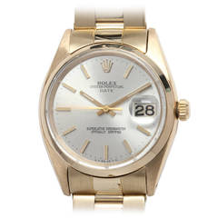 Rolex Yellow Gold Oyster Perpetual Date Wristwatch Ref 1500 circa 1970s