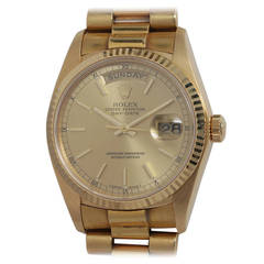Rolex Yellow Gold Day-Date President Wristwatch Ref 18038 circa 1978