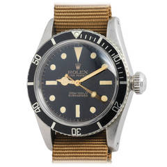 Rolex Stainless Steel Big Crown James Bond Submariner Wristwatch circa 1957