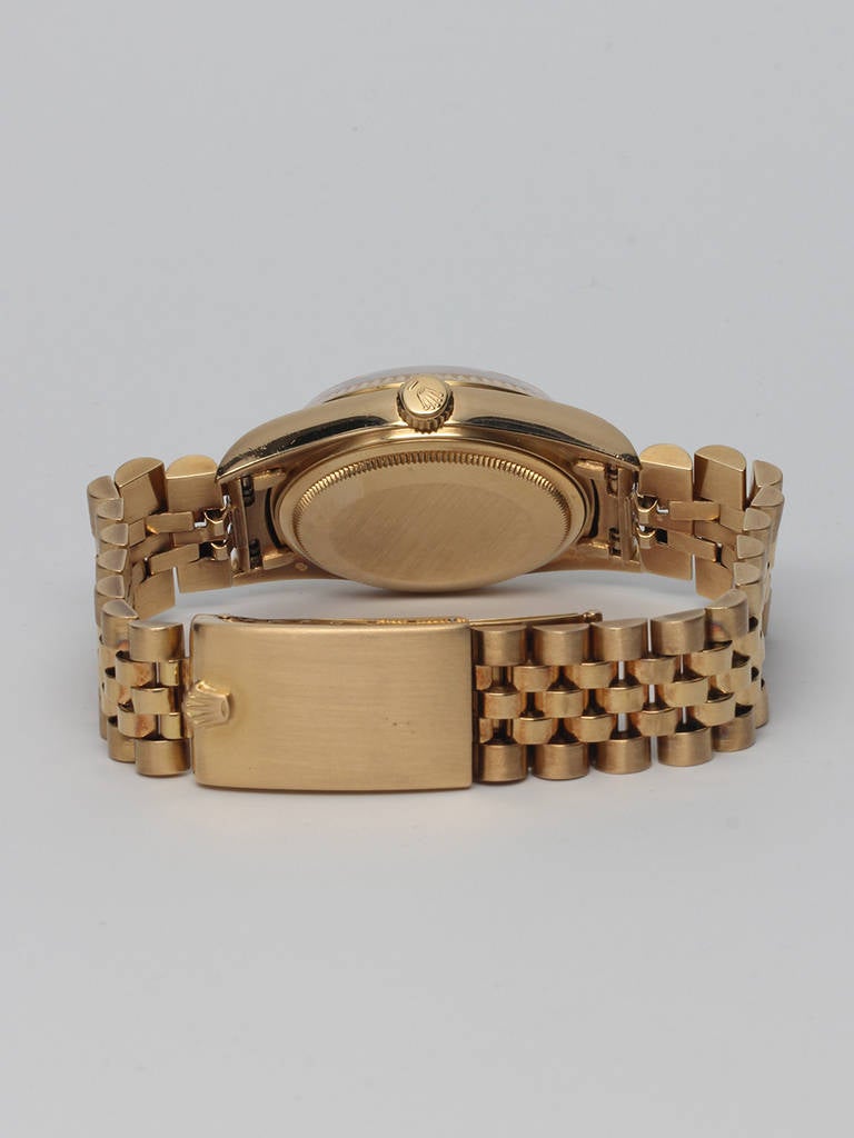Women's or Men's Rolex Yellow Gold Datejust Wristwatch Ref 16018 circa 1985