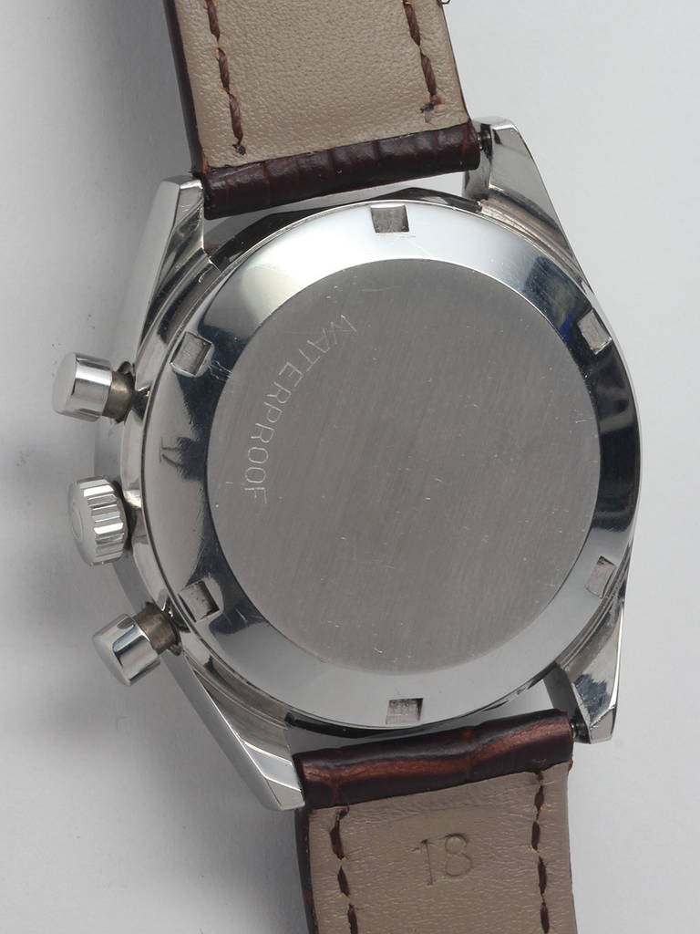 Men's Omega Stainless Steel Seamaster Chronograph Wristwatch circa 1963