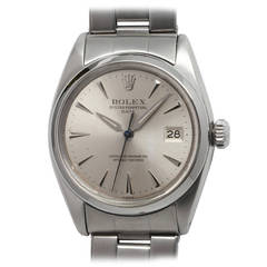 Rolex Stainless Steel Oyster Perpetual Date Wristwatch circa 1960
