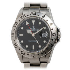 Rolex Stainless Steel Explorer II Wristwatch Ref 16570 circa 2000