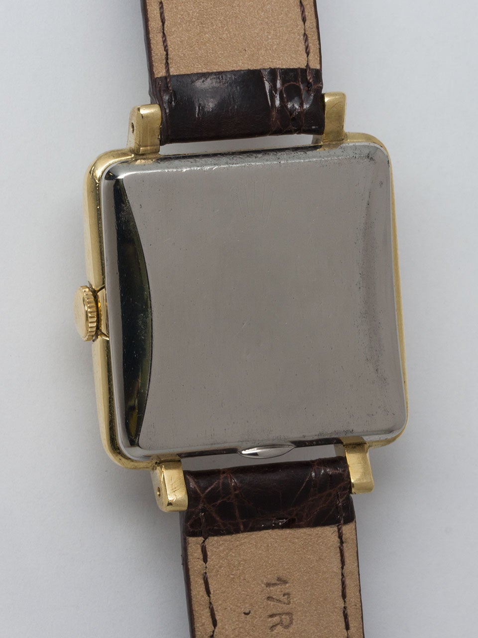 Rolex Yellow Gold Stainless Steel Square Bubbleback Wristwatch In Good Condition In West Hollywood, CA