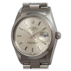 Rolex Stainless Steel Oyster Perpetual Date Wristwatch Ref 15000
