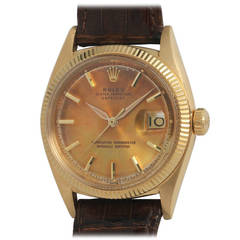 Vintage Rolex Yellow Gold Datejust Wristwatch Ref 1601 circa 1961