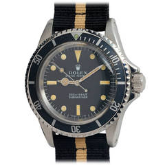 Vintage Rolex Stainless Steel Submariner Wristwatch Ref 5513 circa 1967