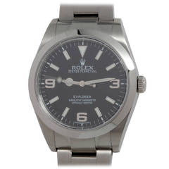 Rolex Stainless Steel Explorer Wristwatch Ref 214270 circa 2014