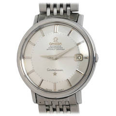 Retro Omega Stainless Steel Constellation Wristwatch circa 1966