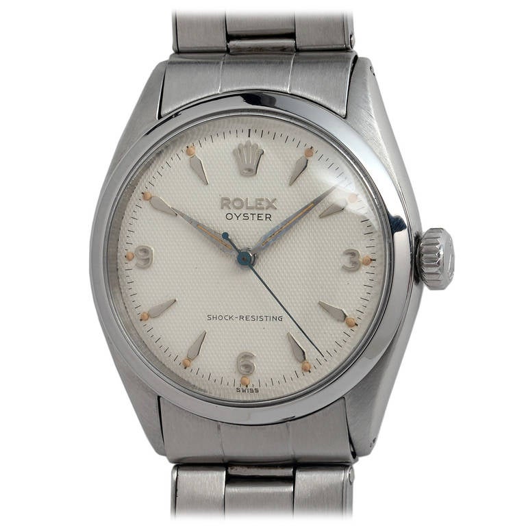 Rolex Stainless Steel Oyster Wristwatch Ref 6480 circa 1955
