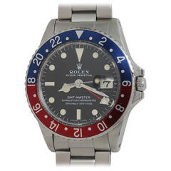 Vintage Rolex Stainless Steel GMT-Master Wristwatch Ref 1675 circa 1968