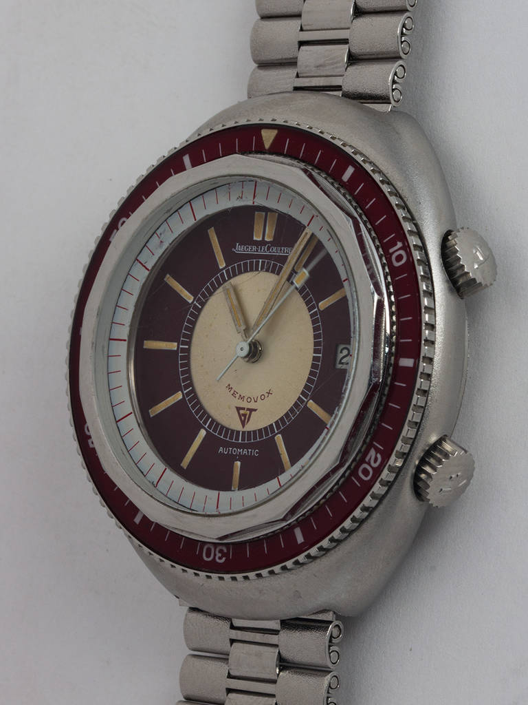 JaegerLeCoultre Stainless Steel Polaris II Diver's Alarm Wristwatch