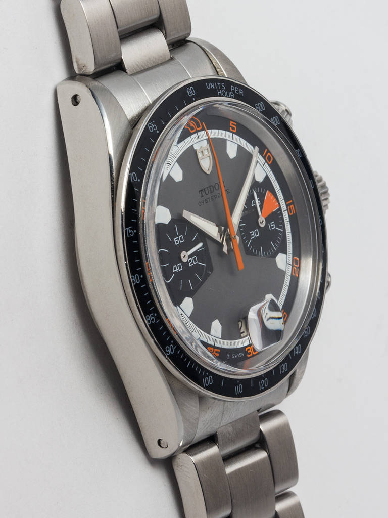 Tudor Stainless Steel Montecarlo Chronograph Wristwatch Ref 7031/0 circa 1970