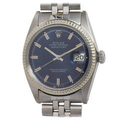 Rolex Stainless Steel Datejust Wristwatch circa 1964 with Custom-Colored Dial