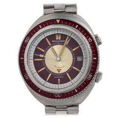 Jaeger-LeCoultre Stainless Steel Polaris II Diver's Alarm Wristwatch circa 1960s