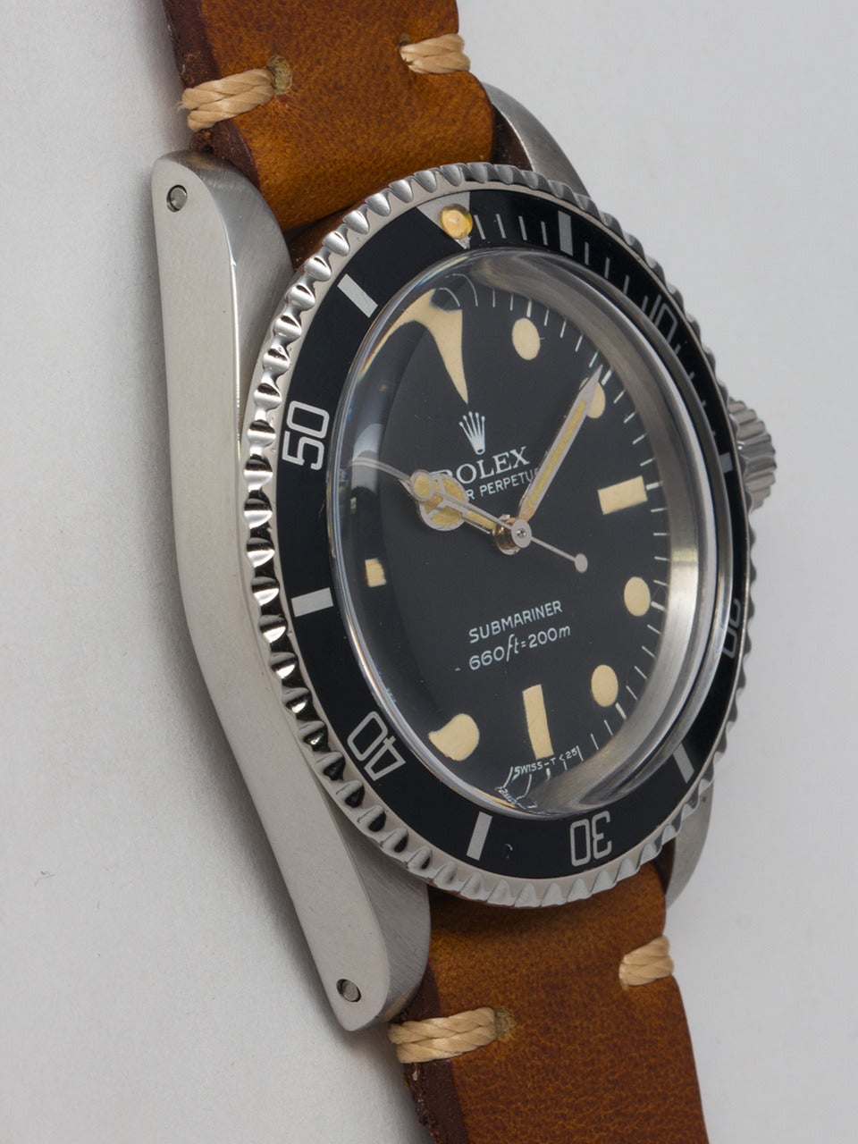 Rolex Stainless Steel Submariner Wristwatch Ref 5513 circa 1971