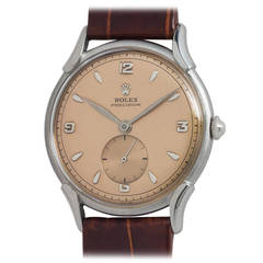 Rolex Stainless Steel Dress Model Wristwatch Ref 4498 circa 1950s