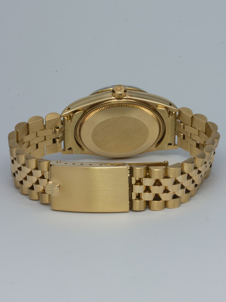 Men's Rolex Yellow Gold Oyster Perpetual Date Wristwatch Ref 15038 circa 1989