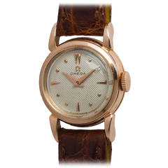 Vintage Omega Lady's Rose Gold Wristwatch circa 1950s