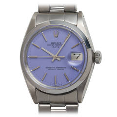Rolex Stainless Steel Date Wristwatch Ref 1506 with Custom-Colored Dial