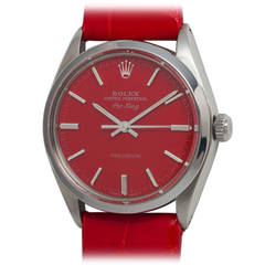 Rolex Stainless Steel Airking Wristwatch circa 1982 with Custom-Colored Dial