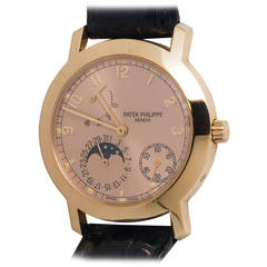 Patek Philippe Rose Gold Wristwatch with Date, Power Reserve and Moonphases