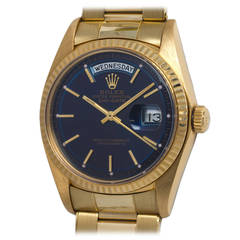 Rolex Yellow Gold Day-Date Wristwatch circa 1976 with Custom-Colored Dial