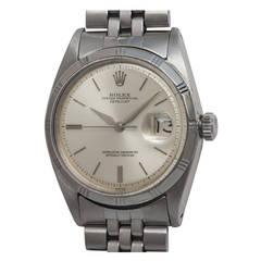 Rolex Stainless Steel Datejust Wristwatch Ref 6305 circa 1959