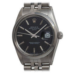 Vintage Rolex Stainless Steel Oyster Perceptual Date Wristwatch Ref 15000 circa 1986