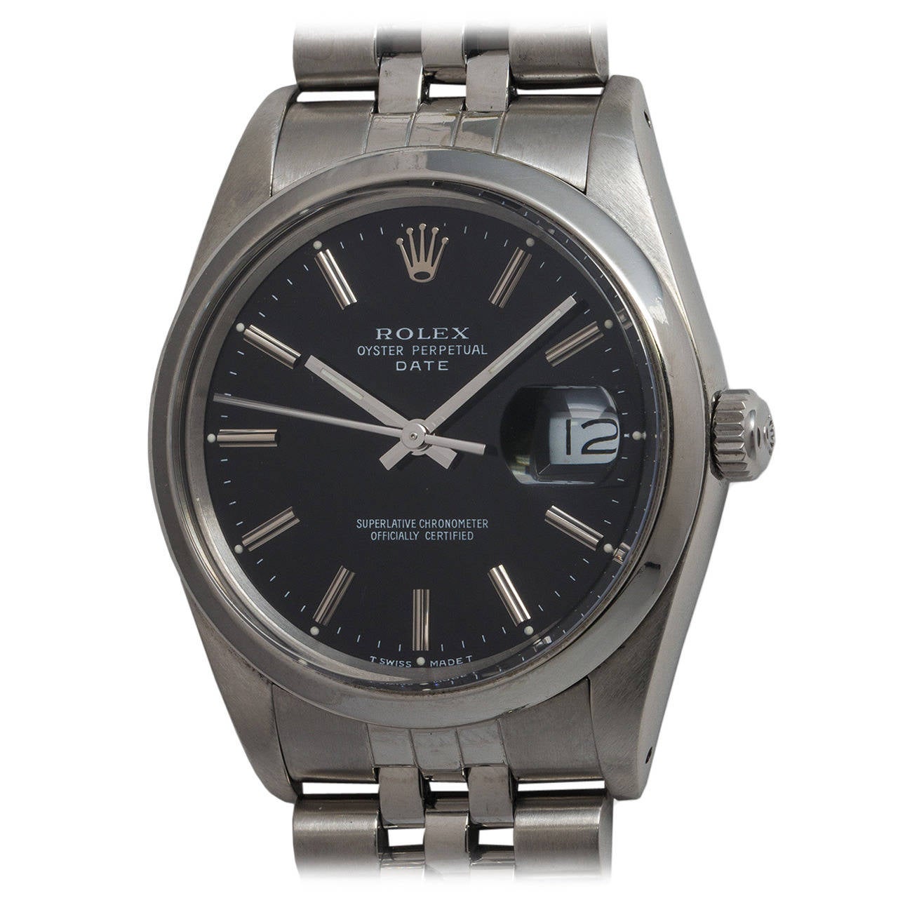 Rolex Stainless Steel Oyster Perceptual Date Wristwatch Ref 15000 circa 1986