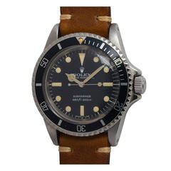 Vintage Rolex Stainless Steel Submariner Wristwatch Ref 5513 circa 1971