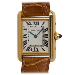 Cartier Lady's Yellow Gold Tank Louis Wristwatch circa 2008