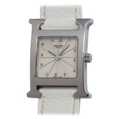 Hermes Lady's Stainless Steel H Hours Wristwatch circa 2000s