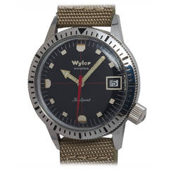 Retro Wyler Stainless Steel Diver's Wristwatch circa 1960s