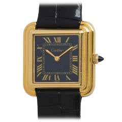 Cartier Lady's Yellow Gold-Plated Vendome Wristwatch circa 1970s