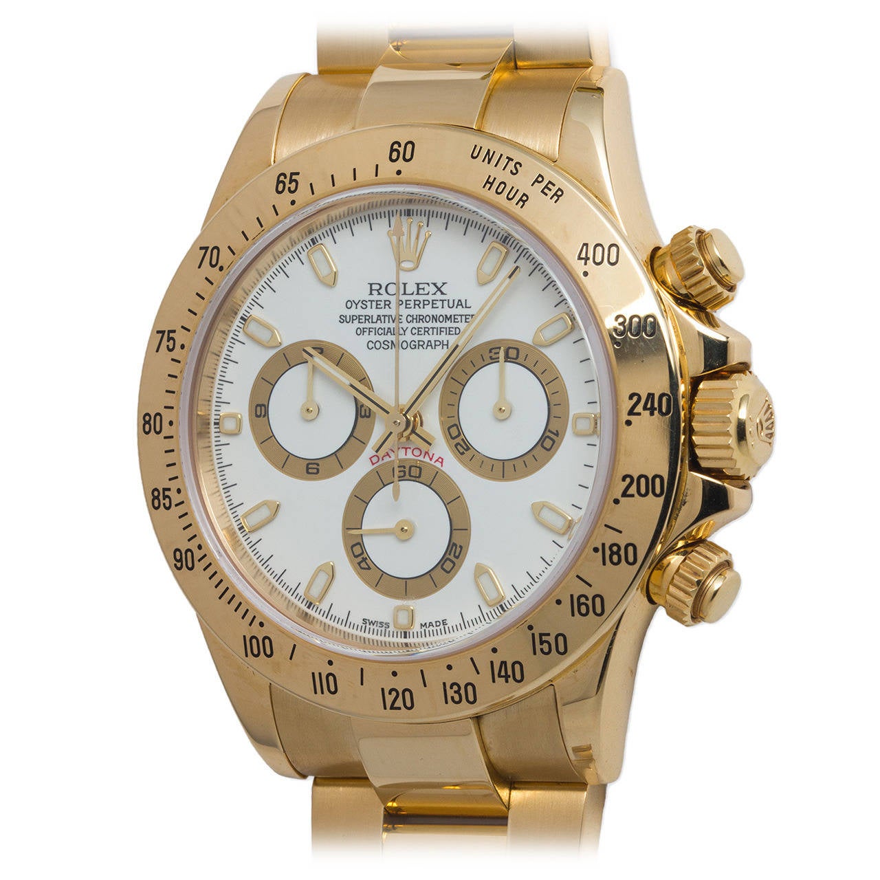 Rolex Yellow Gold Daytona Wristwatch Ref 116528 circa 2008