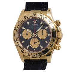 Rolex Yellow Gold Daytona Chronograph Wristwatch Ref 116518 circa 2012