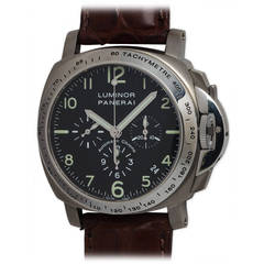 Panerai Titanium Luminor Chronograph Wristwatch PAM 74