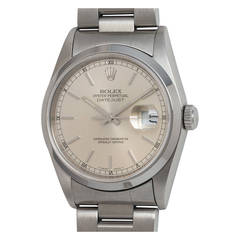 Rolex Stainless Steel Datejust Wristwatch Ref 16200 circa 1997