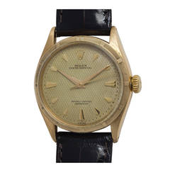Rolex Yellow Gold Oyster Perpetual Wristwatch Ref 6085 circa 1953