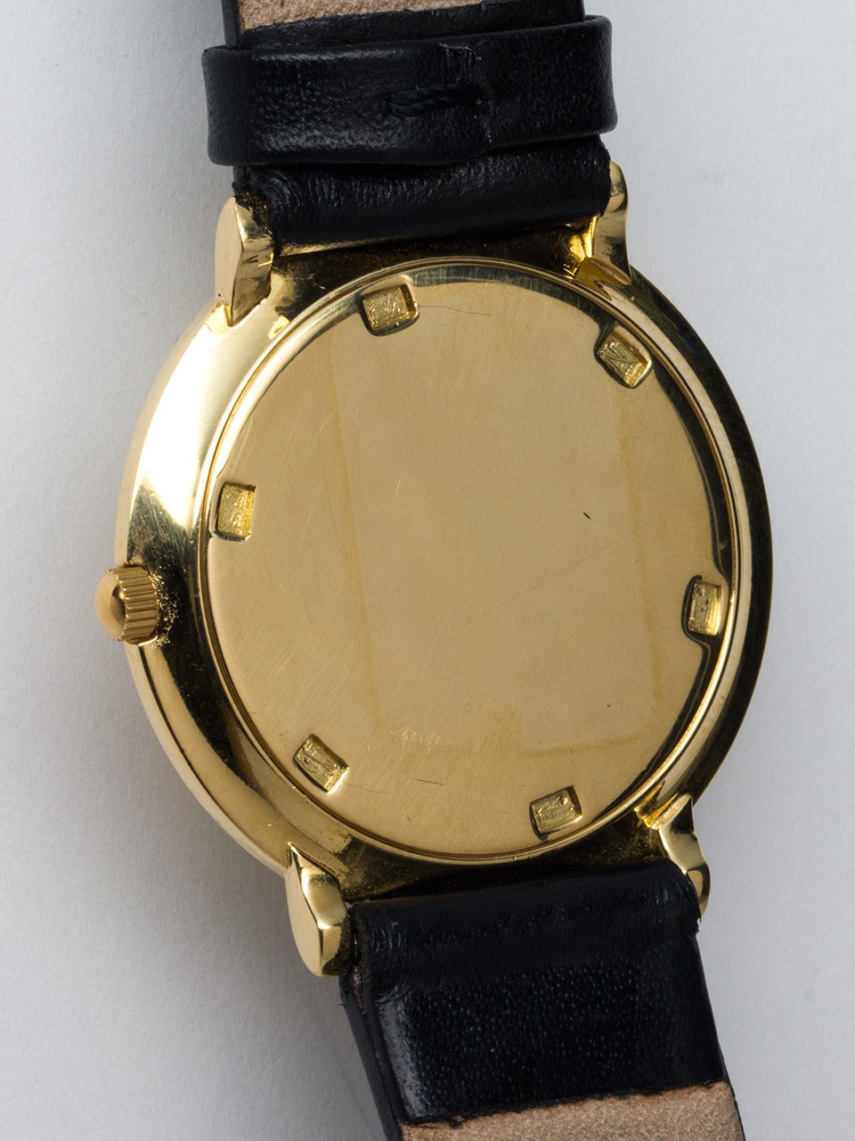 Women's or Men's Vacheron & Constantin Yellow Gold Wristwatch with Textured Bezel circa 1960s