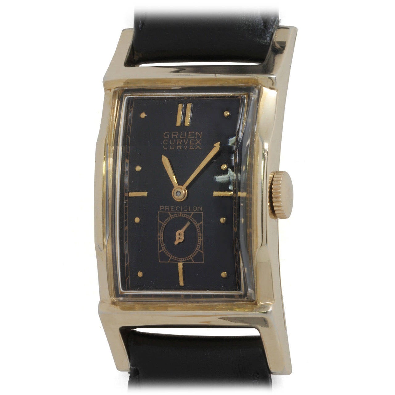 Gruen Yellow Gold-Filled Curvex Wristwatch circa 1950s