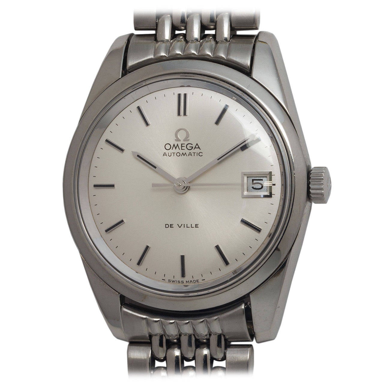 Omega Stainless Steel Automatic DeVille Wristwatch circa 1966