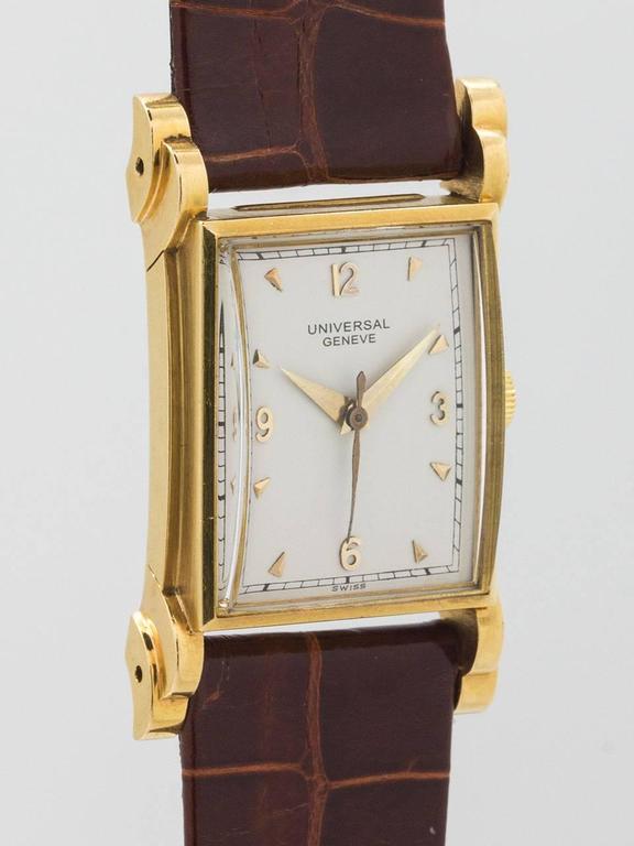 Universal Geneve Yellow Gold Wristwatch For Sale at 1stDibs