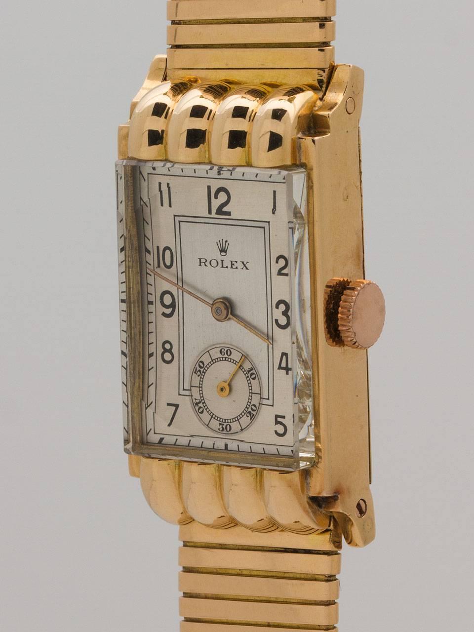 Rolex Yellow Gold French Case Dress Wristwatch  In Good Condition In West Hollywood, CA