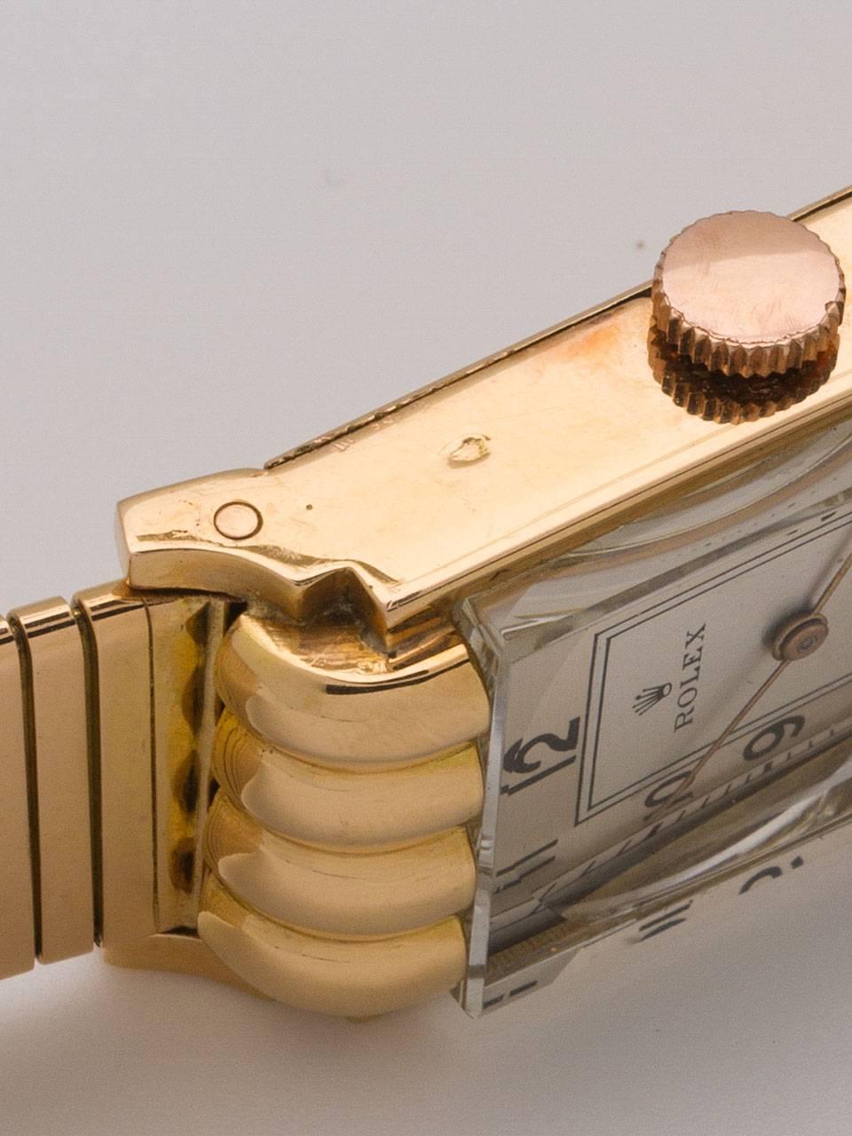 Women's or Men's Rolex Yellow Gold French Case Dress Wristwatch 