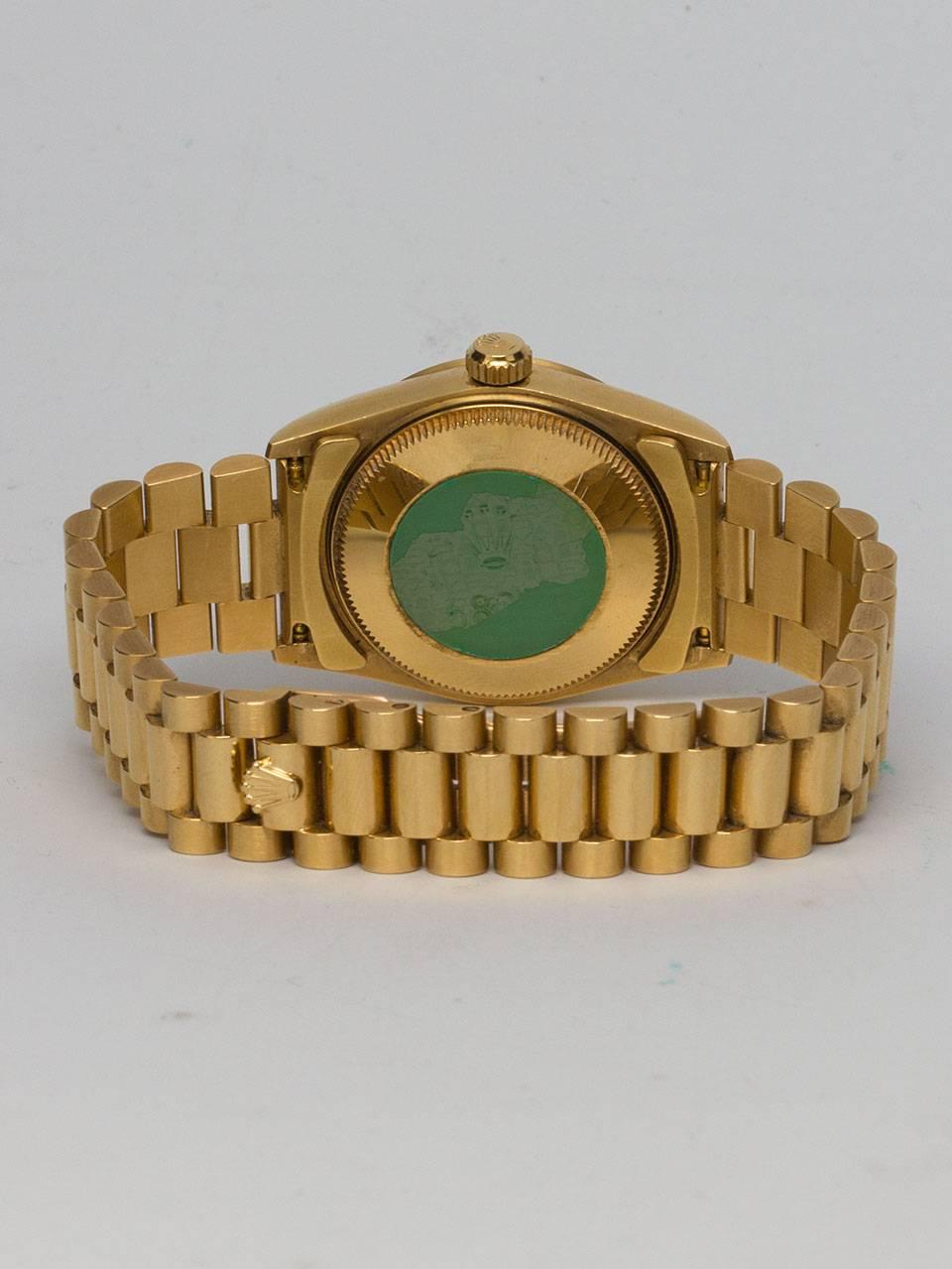 Women's Rolex Yellow Gold Midsize Datejust Wristwatch Ref 68278 circa 1996