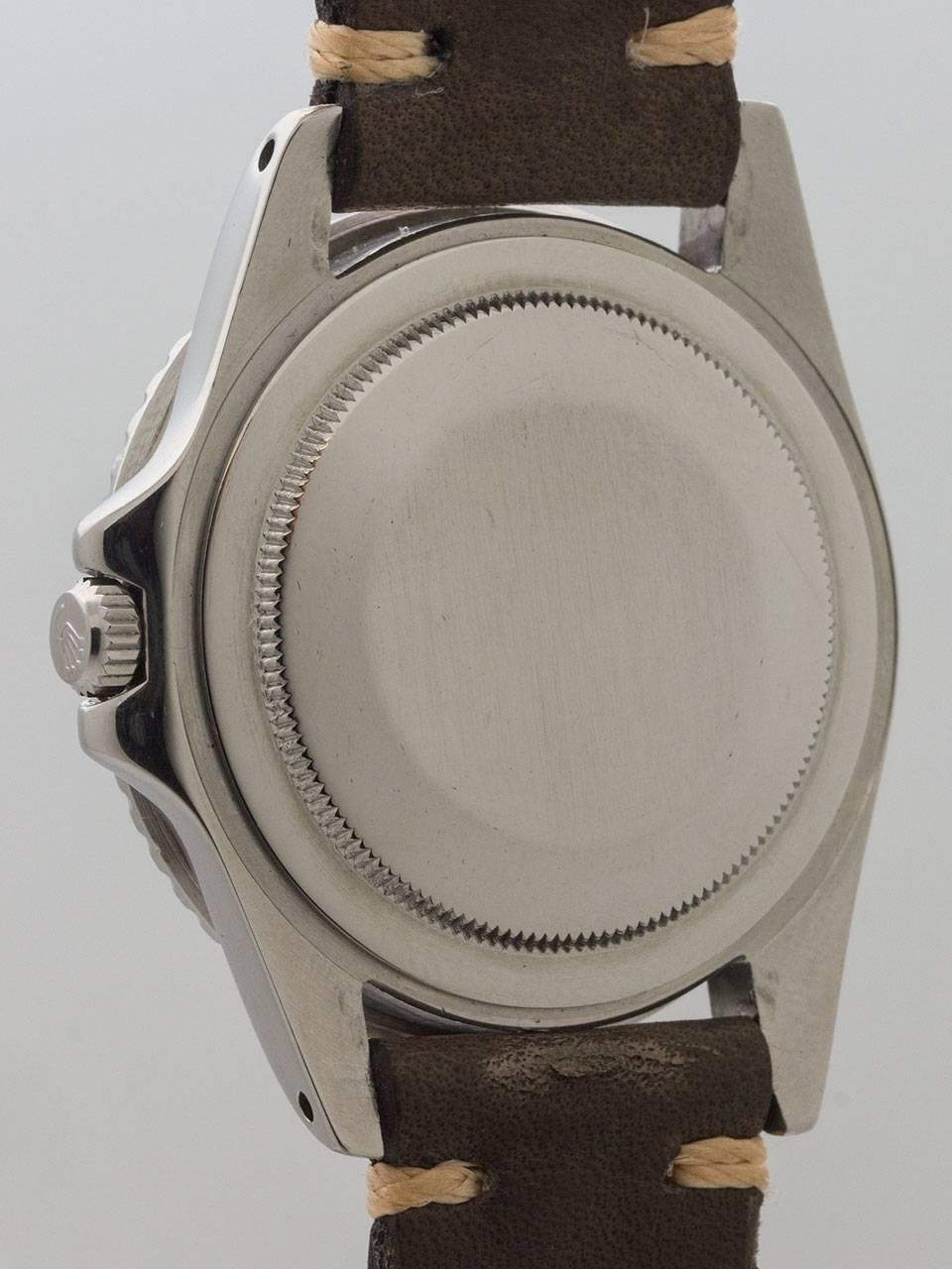 Men's Rolex Stainless Steel GMT-Master Wristwatch Ref 1675 circa 1967