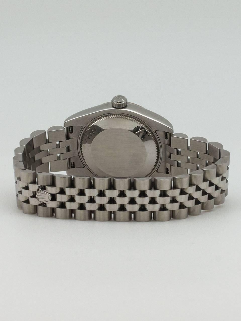 Women's Rolex Midsize Stainless Steel Datejust Wristwatch Ref 178274