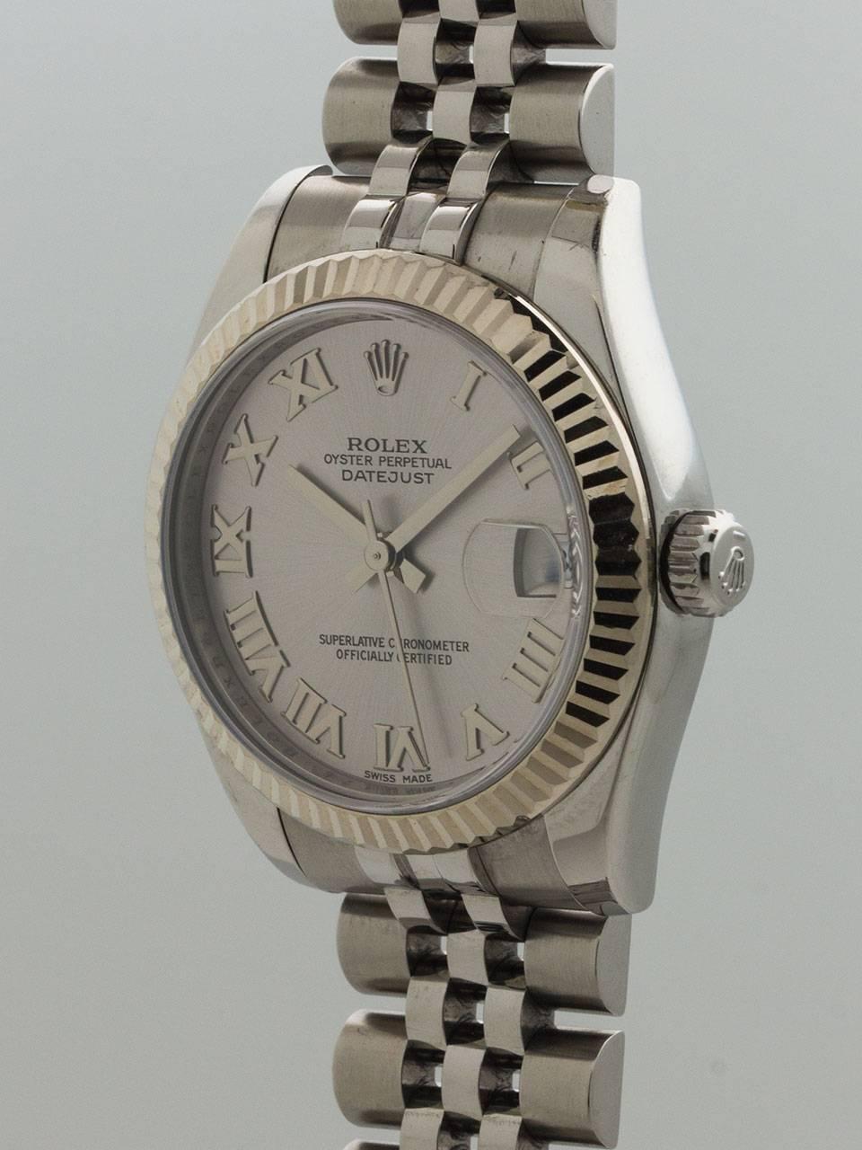 Rolex Midsize Stainless Steel Datejust Wristwatch Ref 178274 In Excellent Condition In West Hollywood, CA